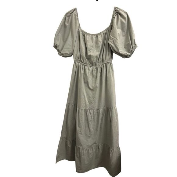 NWT Sim & Sam Balloon Sleeves Midi Dress sz M Milk Maid Empire Waist Cottagecore - Picture 2 of 12